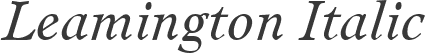 Leamington Italic