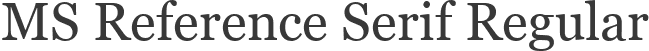 MS Reference Serif Regular