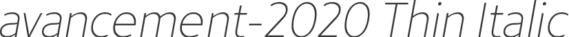 avancement-2020 Thin Italic