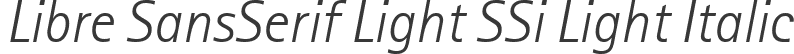 Libre SansSerif Light SSi Light Italic