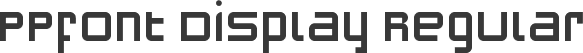 PPfont Display Regular