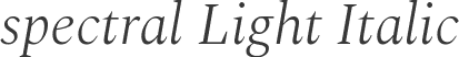 spectral Light Italic