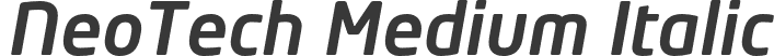NeoTech Medium Italic