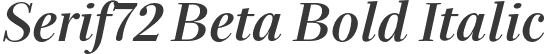 Serif72 Beta Bold Italic