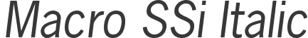 Macro SSi Italic