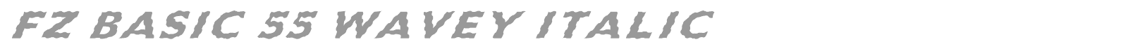 FZ BASIC 55 WAVEY ITALIC font preview