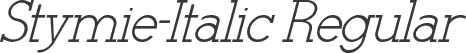 Stymie-Italic Regular