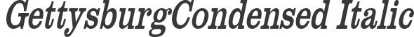 GettysburgCondensed Italic