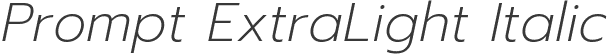 Prompt ExtraLight Italic