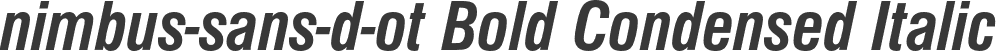 nimbus-sans-d-ot Bold Condensed Italic