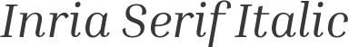 Inria Serif Italic