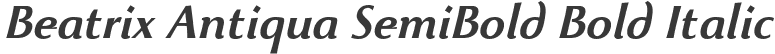 Beatrix Antiqua SemiBold Bold Italic