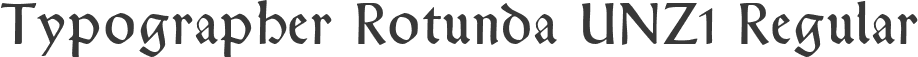 Typographer Rotunda UNZ1 Regular