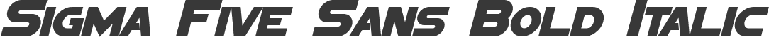 Sigma Five Sans Bold Italic