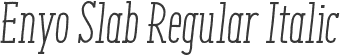 Enyo Slab Regular Italic