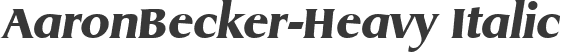 AaronBecker-Heavy Italic