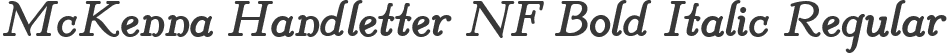 McKenna Handletter NF Bold Italic Regular