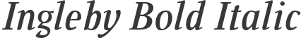 Ingleby Bold Italic