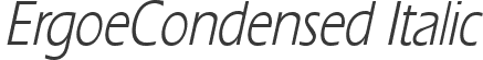 ErgoeCondensed Italic