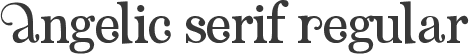 Angelic Serif Regular