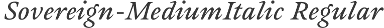 Sovereign-MediumItalic Regular