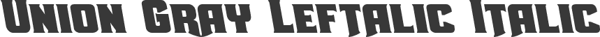 Union Gray Leftalic Italic
