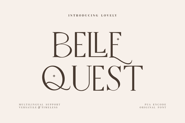 BELLE QUEST Font