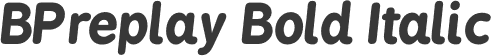 BPreplay Bold Italic