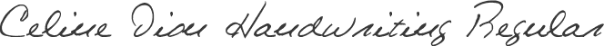 Celine Dion Handwriting Regular