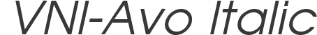 VNI-Avo Italic