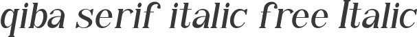 qiba-serif-italic-free Italic