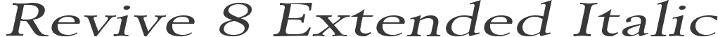 Revive 8 Extended Italic