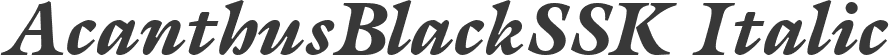 AcanthusBlackSSK Italic