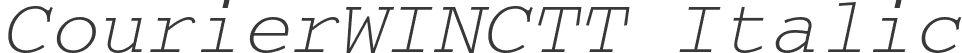 CourierWINCTT Italic