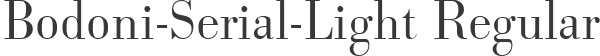 Bodoni-Serial-Light Regular