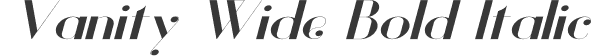 Vanity Wide Bold Italic