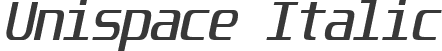 Unispace Italic