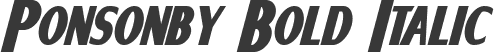 Ponsonby Bold Italic