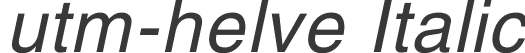 utm-helve Italic