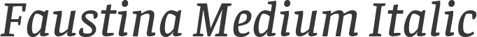 Faustina Medium Italic