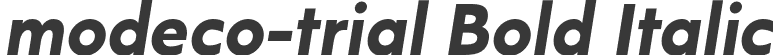 modeco-trial Bold Italic
