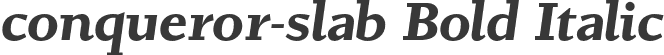 conqueror-slab Bold Italic