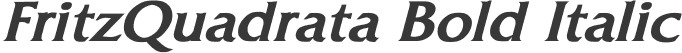 FritzQuadrata Bold Italic