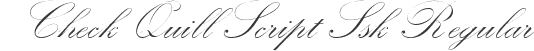 Check Quill Script Ssk Regular