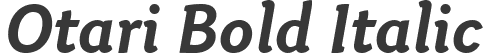 Otari Bold Italic