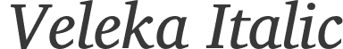 Veleka Italic