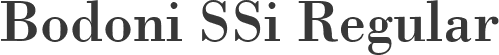 Bodoni SSi Regular