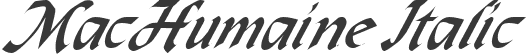 MacHumaine Italic