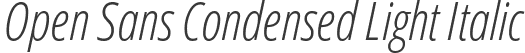 Open Sans Condensed Light Italic