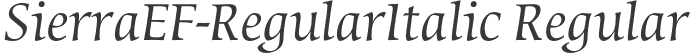 SierraEF-RegularItalic Regular